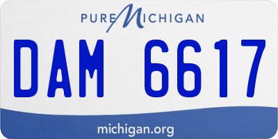 MI license plate DAM6617