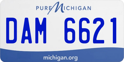 MI license plate DAM6621