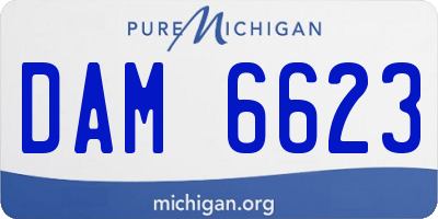 MI license plate DAM6623