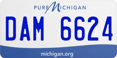 MI license plate DAM6624