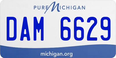MI license plate DAM6629