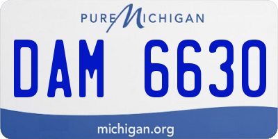 MI license plate DAM6630