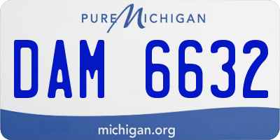 MI license plate DAM6632