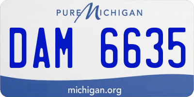 MI license plate DAM6635