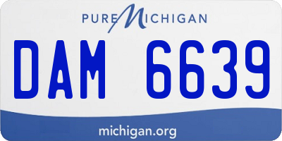 MI license plate DAM6639