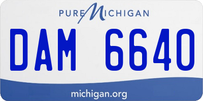 MI license plate DAM6640