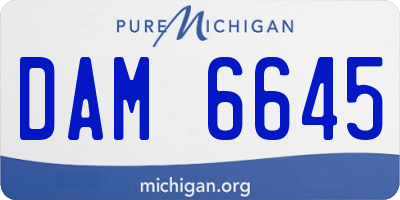 MI license plate DAM6645