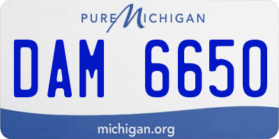 MI license plate DAM6650