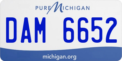 MI license plate DAM6652