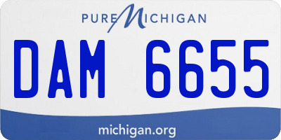 MI license plate DAM6655