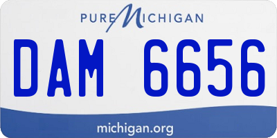 MI license plate DAM6656
