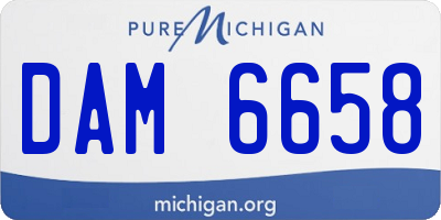 MI license plate DAM6658
