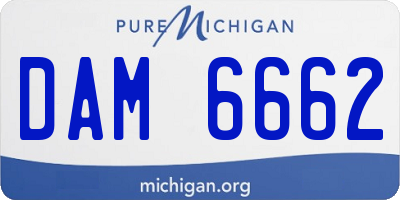 MI license plate DAM6662