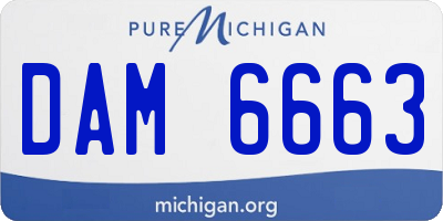 MI license plate DAM6663
