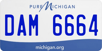 MI license plate DAM6664