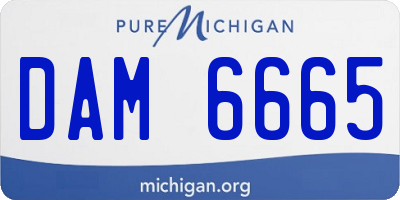 MI license plate DAM6665