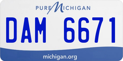MI license plate DAM6671