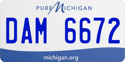 MI license plate DAM6672