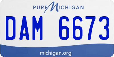 MI license plate DAM6673