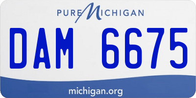 MI license plate DAM6675