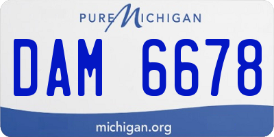 MI license plate DAM6678