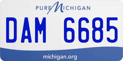 MI license plate DAM6685