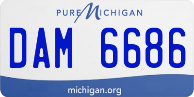 MI license plate DAM6686