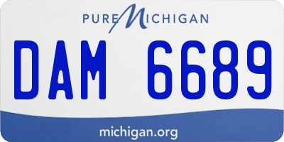 MI license plate DAM6689