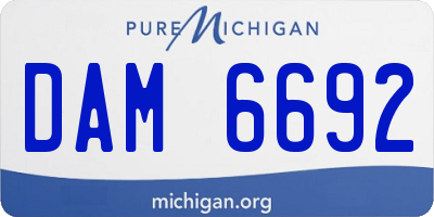 MI license plate DAM6692
