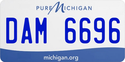 MI license plate DAM6696