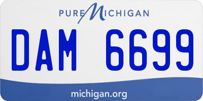 MI license plate DAM6699