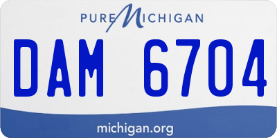 MI license plate DAM6704