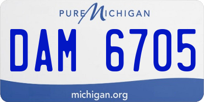 MI license plate DAM6705