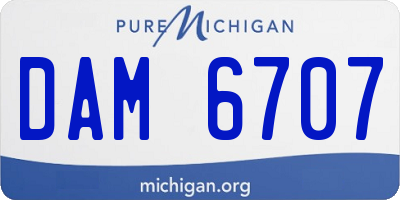 MI license plate DAM6707