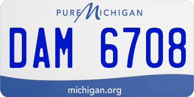 MI license plate DAM6708