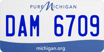 MI license plate DAM6709