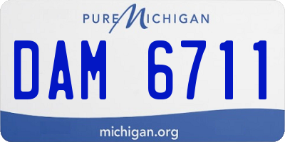 MI license plate DAM6711