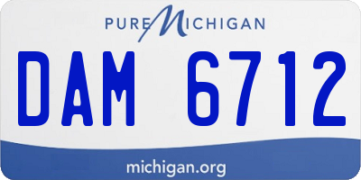 MI license plate DAM6712