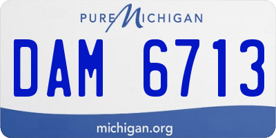 MI license plate DAM6713