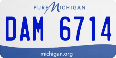 MI license plate DAM6714