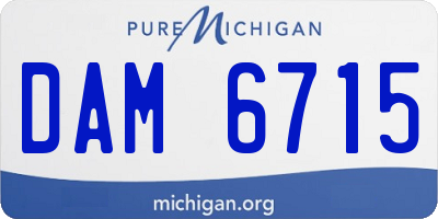 MI license plate DAM6715