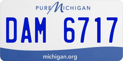 MI license plate DAM6717