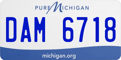 MI license plate DAM6718