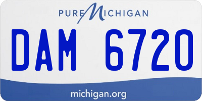 MI license plate DAM6720