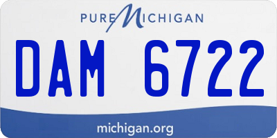 MI license plate DAM6722