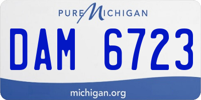 MI license plate DAM6723