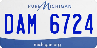 MI license plate DAM6724