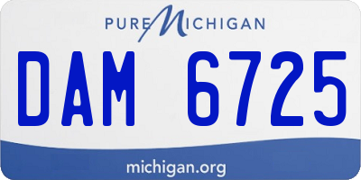 MI license plate DAM6725