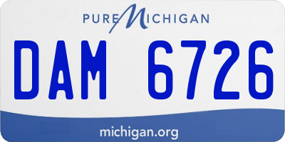 MI license plate DAM6726
