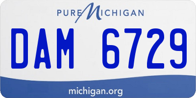 MI license plate DAM6729